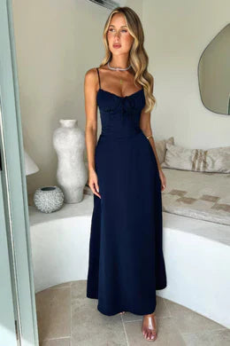 Jessica - Lace-Up Sleeveless Maxi Dress