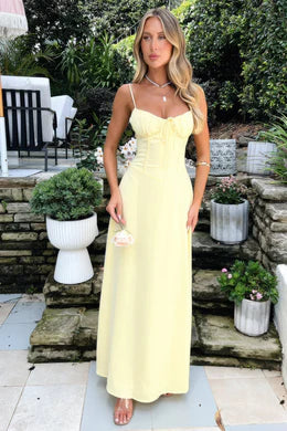 Jessica - Lace-Up Sleeveless Maxi Dress