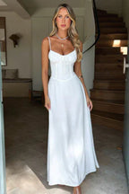 Jessica - Lace-Up Sleeveless Maxi Dress