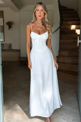 Jessica - Lace-Up Sleeveless Maxi Dress