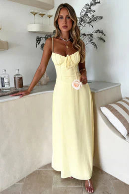 Jessica - Lace-Up Sleeveless Maxi Dress