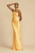 Monique - Golden Asymmetrical Gown