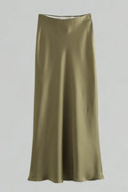 Alfa - Satin Midi Skirt