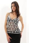Lola Embellished Top - Silver