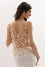 Luna Embellished Top - Gold
