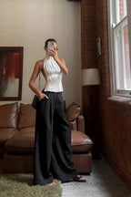 Lerah - Backless Pleated Top