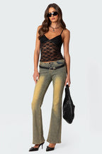 Azalea - Sheer Lace Top