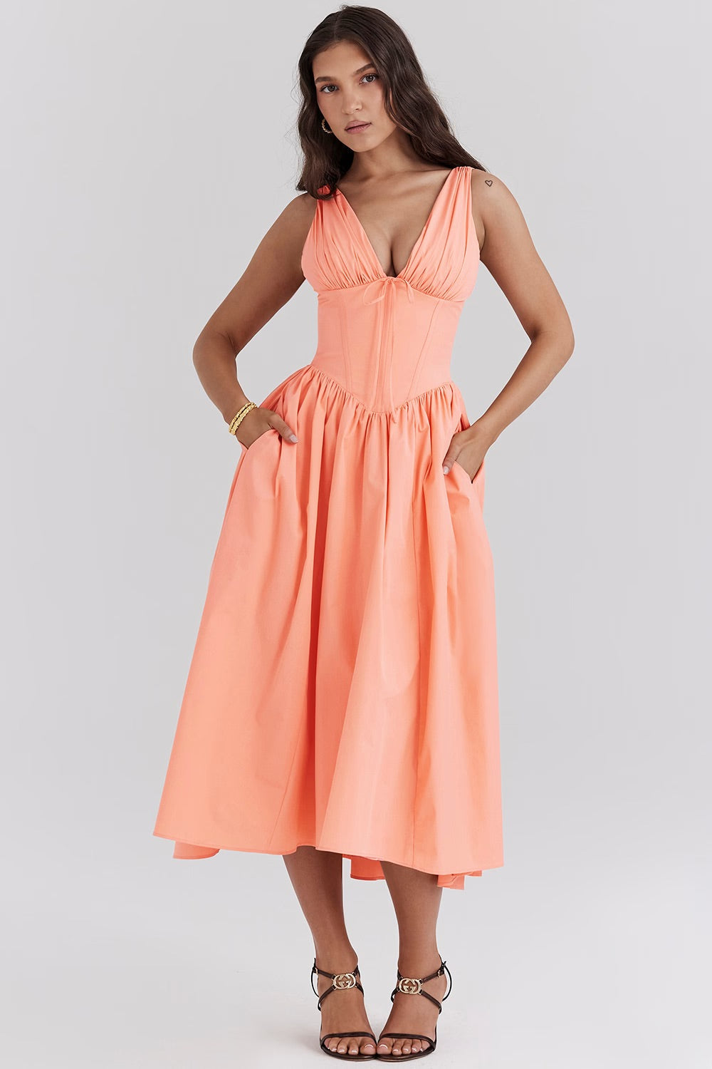 Gabriella - Corset Midi Dress