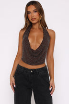Willow - Glitter Beaded Top