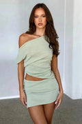Zuri - One-Shoulder Two-Piece Set