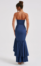 Imma - Ruffle Slit Maxi Dress