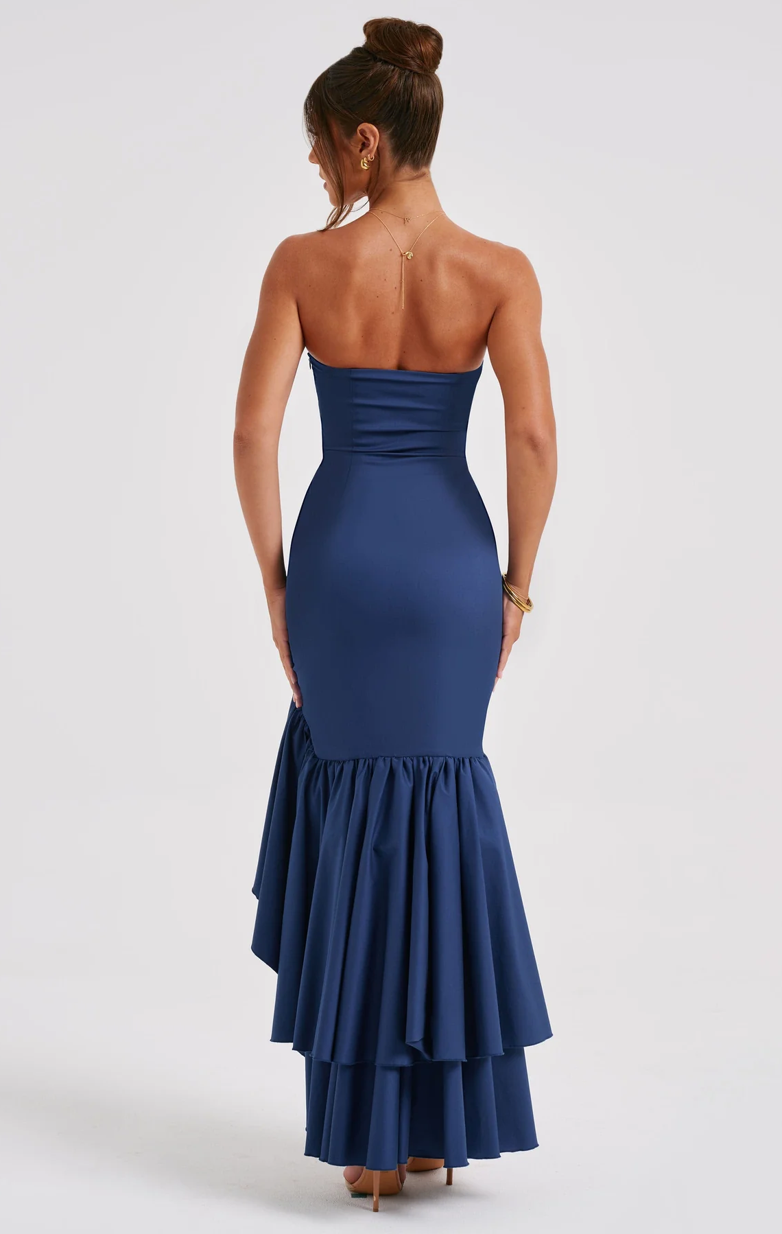 Imma - Ruffle Slit Maxi Dress