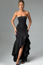 Imma - Ruffle Slit Maxi Dress
