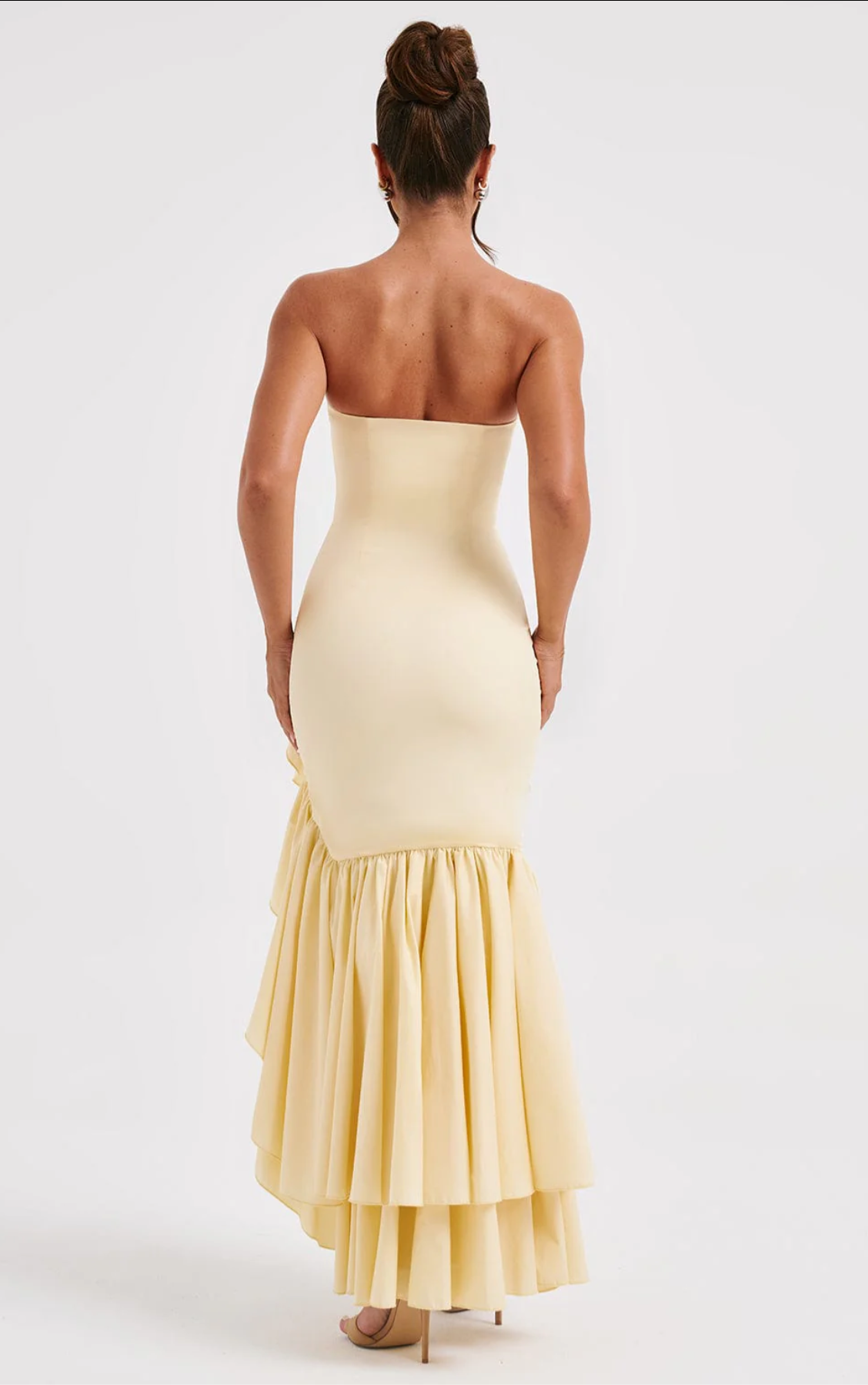 Imma - Ruffle Slit Maxi Dress