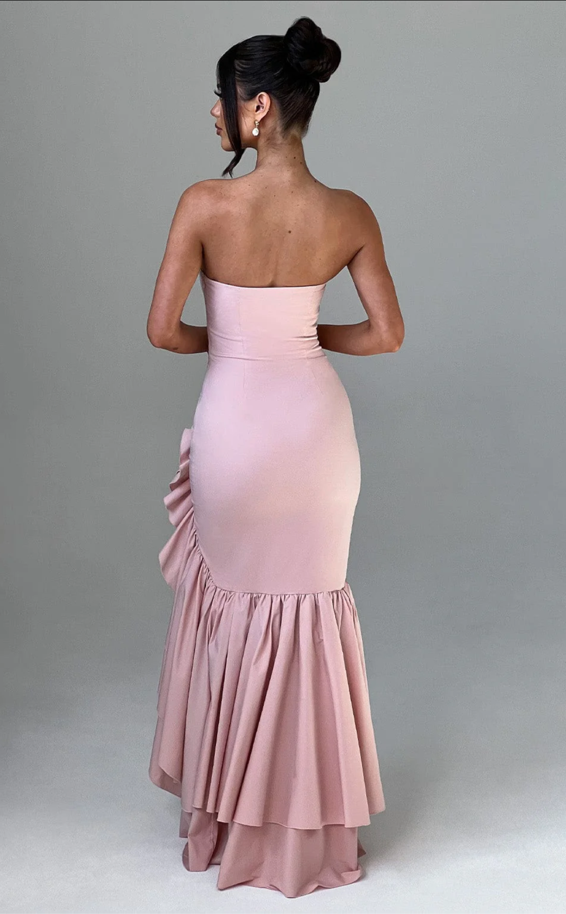 Imma - Ruffle Slit Maxi Dress