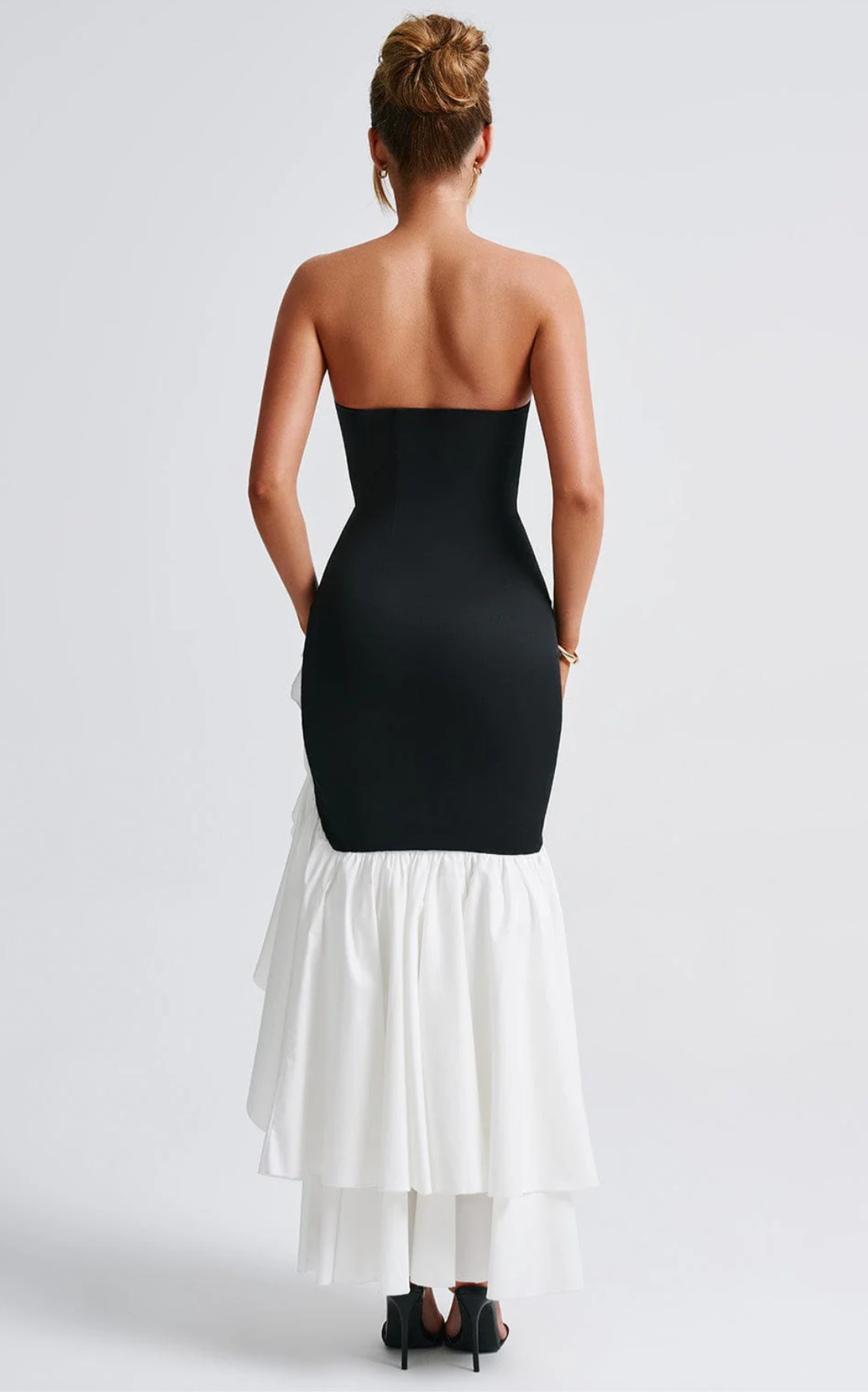 Imma - Ruffle Slit Maxi Dress