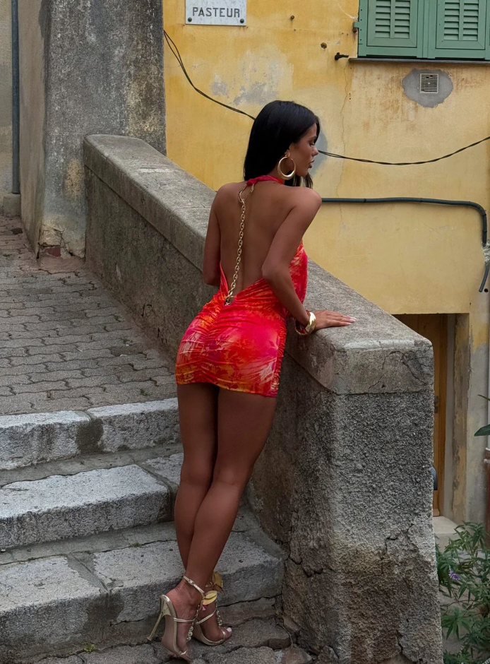 sola mini dress - red SAU LEE Isola Mini Dress, Red Chilli Pepper