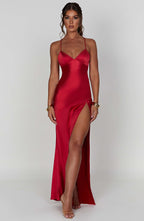 Sophia - Satin Maxi Dress