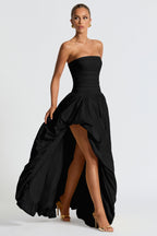 Julia - Satin Ruffle Maxi Dress