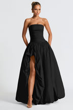 Julia - Satin Ruffle Maxi Dress