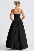 Julia - Satin Ruffle Maxi Dress
