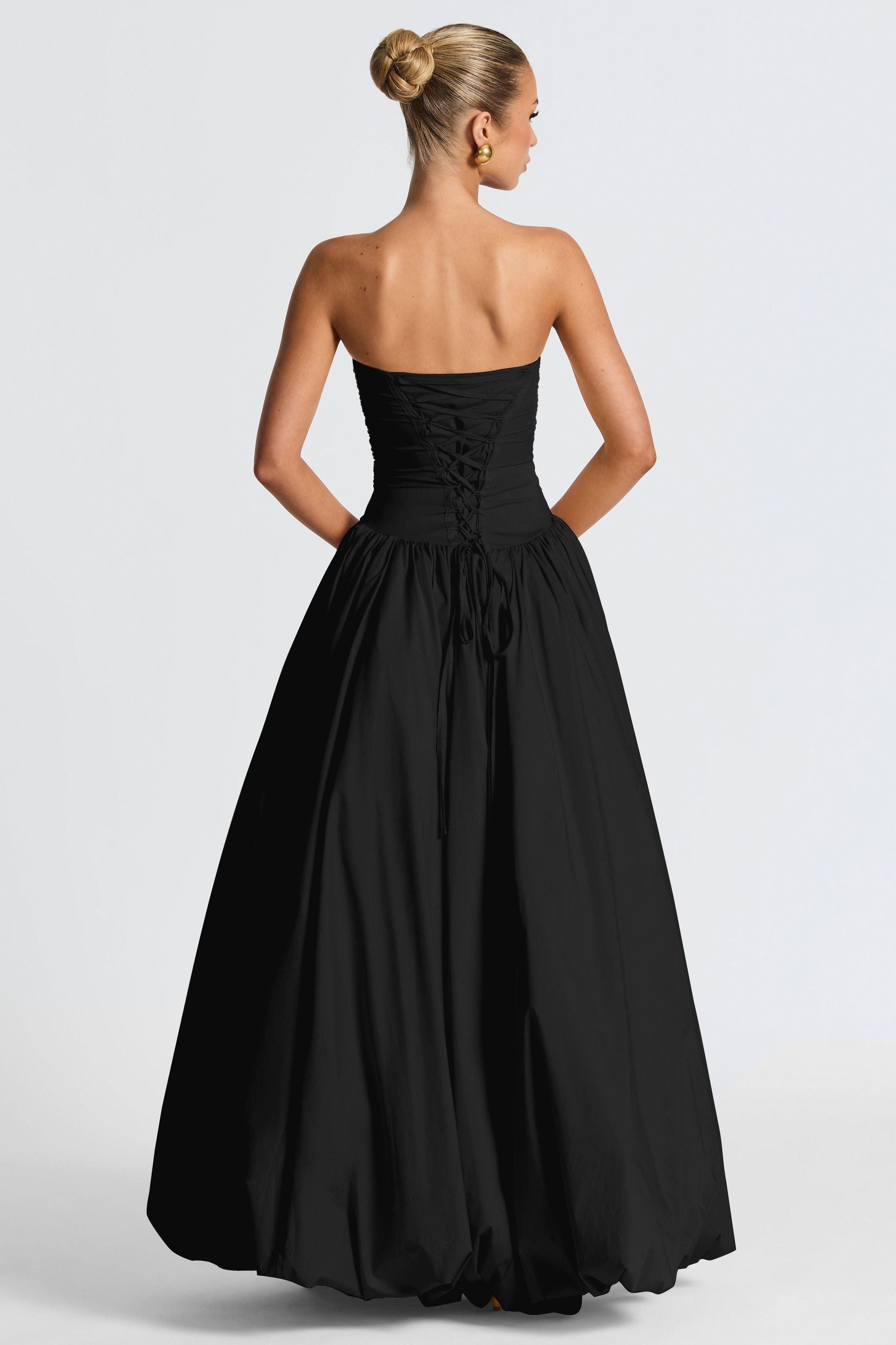 Julia - Satin Ruffle Maxi Dress