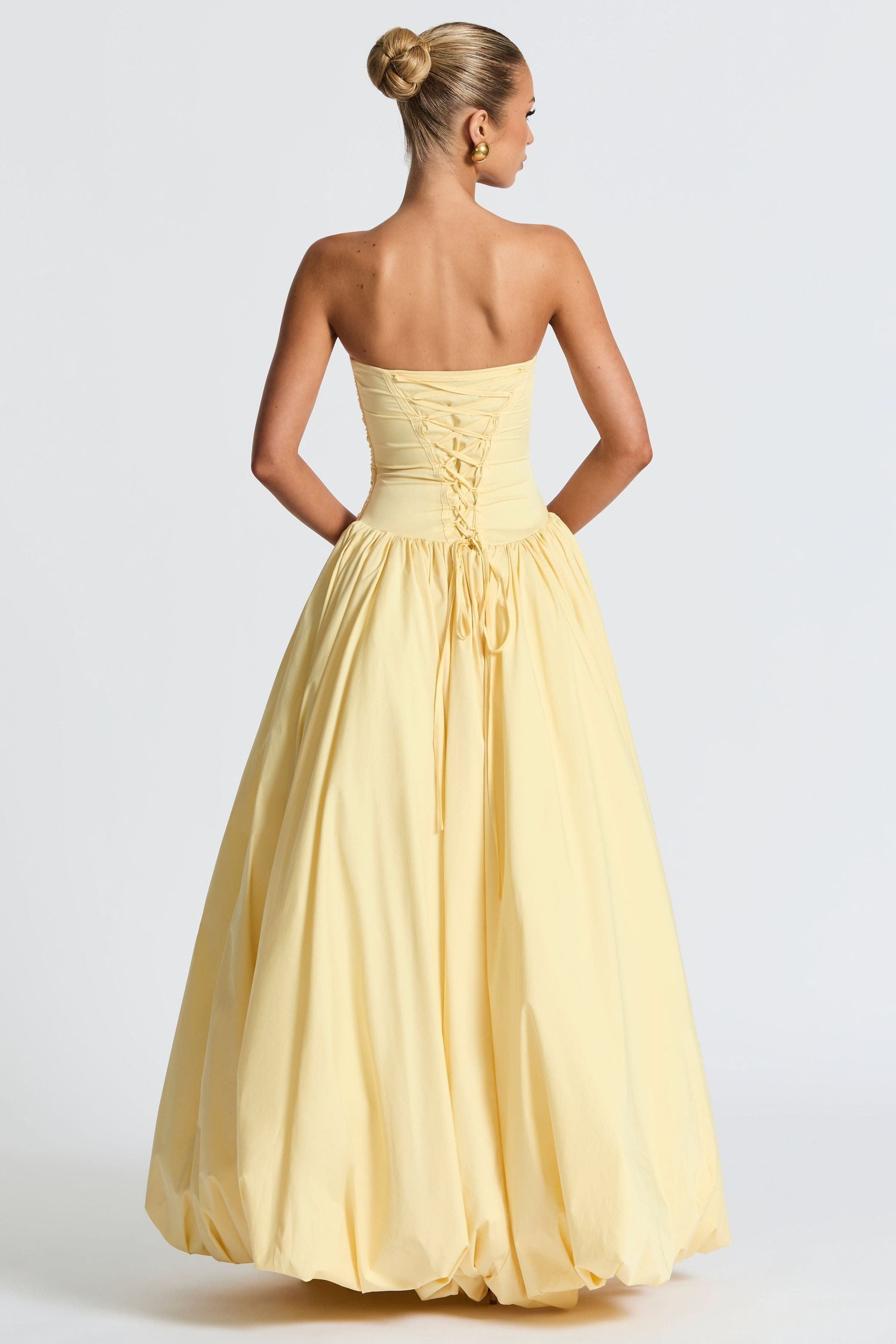 Julia - Satin Ruffle Maxi Dress