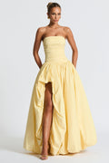 Julia - Satin Ruffle Maxi Dress
