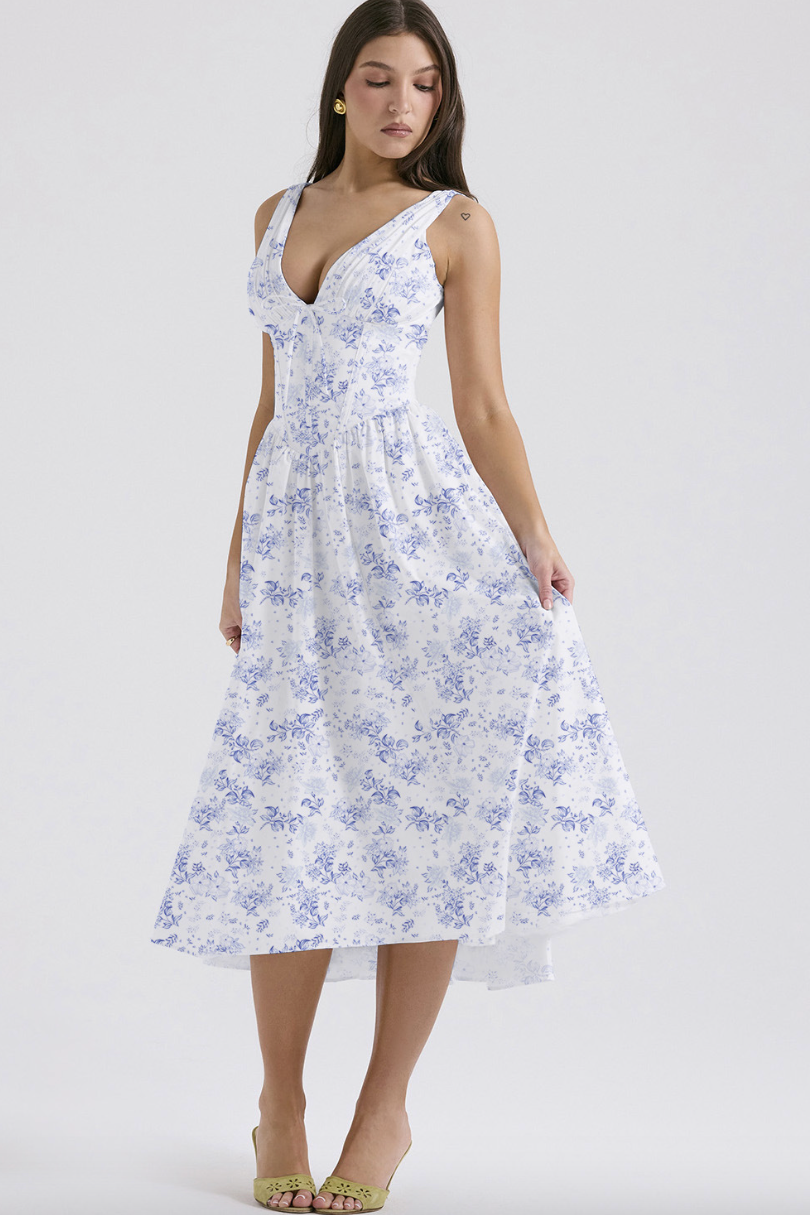 Gabriella - Corset Midi Dress