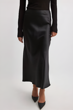 Alfa - Satin Midi Skirt